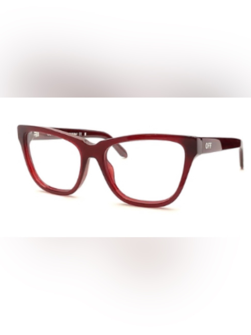 Off-White Unisex 7a Burgundy Blue Light Frames & Accessories Prescription Ready